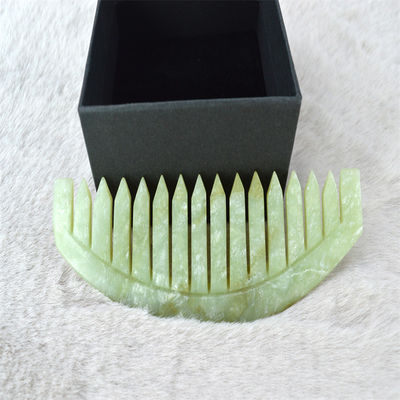 2024 Natürliche Xiuyan Jade Gua Sha Kopfhaut Massage Kamm für den Kopf Massager Körper Muskeln Haargesundheitspflege und Kopfschmerzlinderung