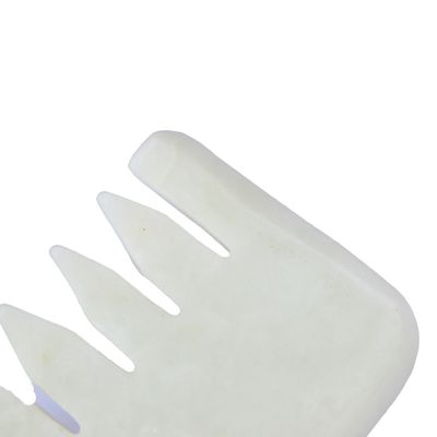 2024 Trending Natürlicher Jade Xiuyan Jade Gua Sha Kamm für den Kopf Spa Kopfhaut Massage Funktion Muskelmassage