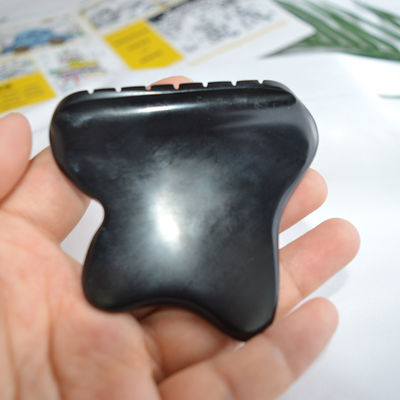 Body Massage Tool 2024 Trending Natur schwarz Bian Stein Gua Sha Schablone für Verjüngung Gesichts Spa