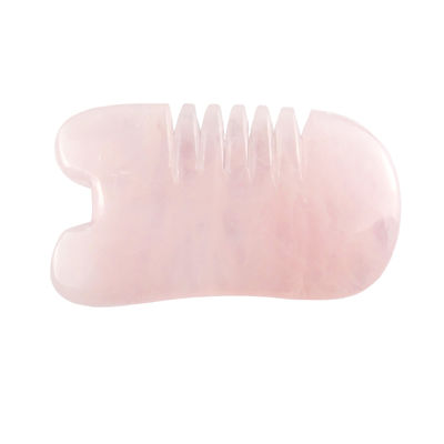 Rose Quarz Gua Sha Kamm Fischform Kopfpflegeprodukt für natürliche Kristallmassage