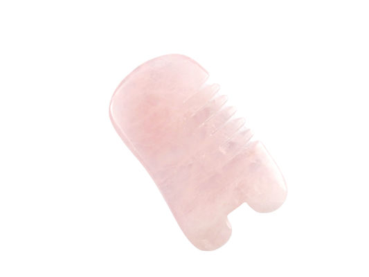 Rose Quarz Gua Sha Kamm Fischform Kopfpflegeprodukt für natürliche Kristallmassage