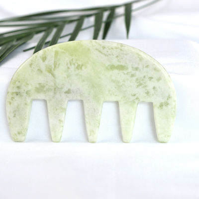 Gesichtsmassager Jade Stein Gua Sha Kamm Kopf Kopfhaut Guasha Massagetool für Ganzkörpermassage Bereich Custom Logo