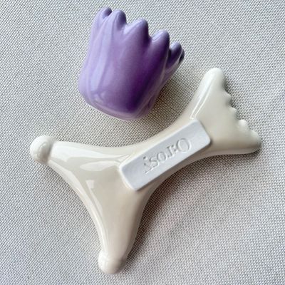 Personalisiertes Logo erhältlich Körpermuskeln Massager Keramik Gua Sha Massagetool für Selbst Hautpflege