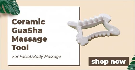 Massagetools mit individuellem Logo Mikrokristalline Keramik Gua Sha Schraubwerkzeug zum Entspannen von Körper und Gesicht
