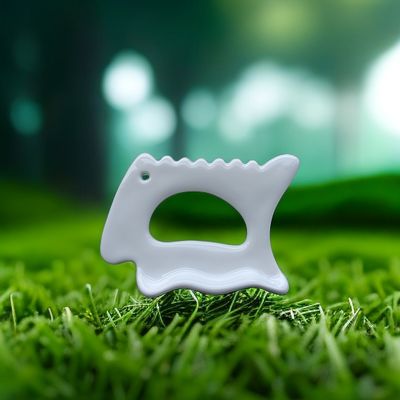 Keramik Gua Sha Gesichtswerkzeug Schraubbrett für beliebtes Design Weiß Ton Körper Guasha Massager