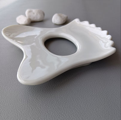 Personalisiertes Logo erhältlichd Mini Keramik Gua Sha Massagetool Körpermassage für Hals Gesicht und Hautpflege Spa Gesichtslifting