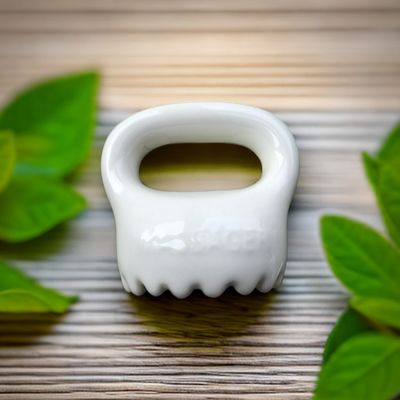 Entspannung Körper und Gesicht Kopfhaut persönliche Gesundheitsfürsorge Mikrokristalline Keramik Gua Sha Scraping Tool mit individuellem Logo