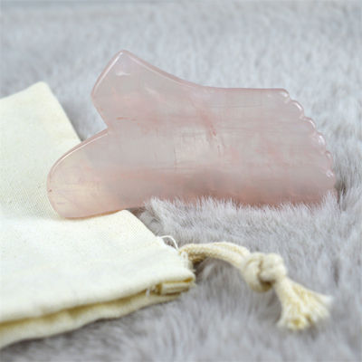 Gesichtsmassager 2024 Rose Quarz Gua Sha Stein für Körper Selbst Hautpflege und Körpermassage Ausrüstung Eigenschaften