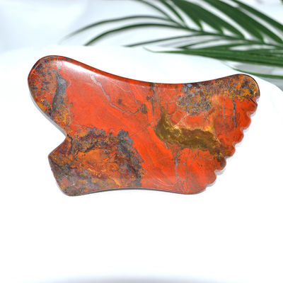 Körpermassage-Ausrüstung Rotes Mookaite Gua Sha Schraubbrett für Gesichtshautpflegewerkzeug