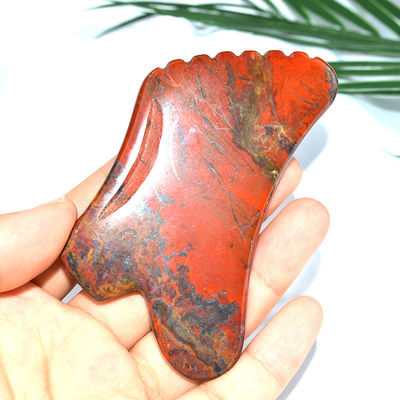 Körpermassage-Ausrüstung Rotes Mookaite Gua Sha Schraubbrett für Gesichtshautpflegewerkzeug