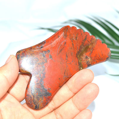 Körpermassage-Ausrüstung Rotes Mookaite Gua Sha Schraubbrett für Gesichtshautpflegewerkzeug
