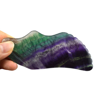 Körpermassage-Ausrüstung Top-Verkauf Massagetools für 2024 Regenbogen Fluorit Gua Sha Stone Selbstpflege Haut und Spa Gesichtsbehandlung