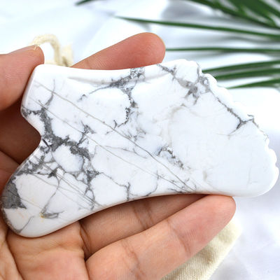 Körper-Gesundheitsmassage-Ausrüstung 2024 Howlite Gua Sha Schraubbrett für Schönheitswerkzeug