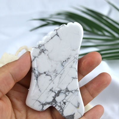 Körper-Gesundheitsmassage-Ausrüstung 2024 Howlite Gua Sha Schraubbrett für Schönheitswerkzeug