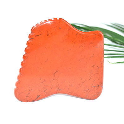 Eigenschaften des Massages Naturroter Jaspis Gua Sha Werkzeug zur Gesichtsmassage