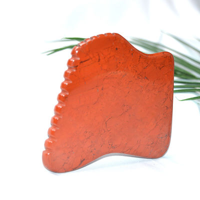 Eigenschaften des Massages Naturroter Jaspis Gua Sha Werkzeug zur Gesichtsmassage