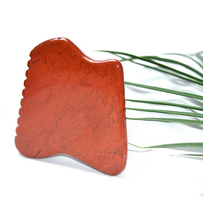 Eigenschaften des Massages Naturroter Jaspis Gua Sha Werkzeug zur Gesichtsmassage