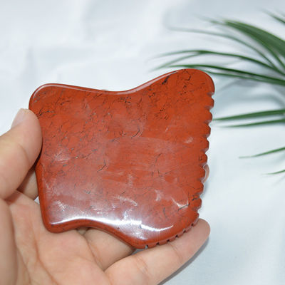 Eigenschaften des Massages Naturroter Jaspis Gua Sha Werkzeug zur Gesichtsmassage