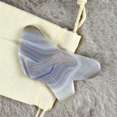 Custom Logo Availabled 100% Naturgräser Agat Gua Sha Massagetool für Körper Selbst Hautpflege Spa Gesichtslifting Schönheitsgeräte