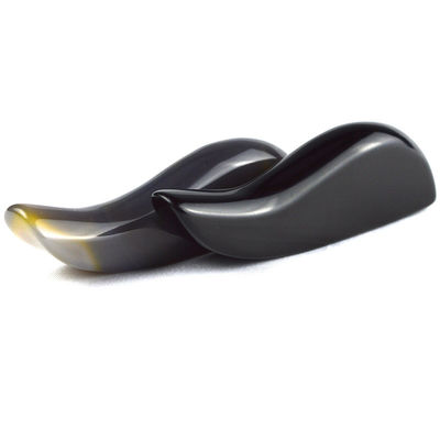 Schwarzer Naturstreifen Obsidian Gua Sha Stein für Körpermassage und Gesichtsschlankung professionelles Werkzeug
