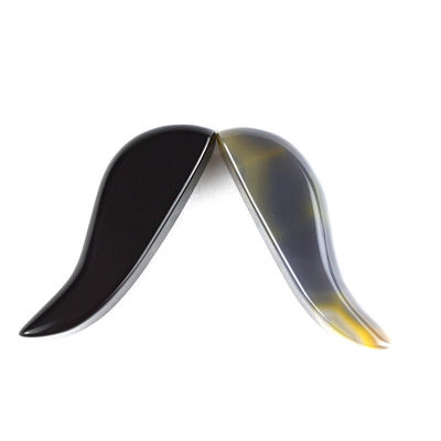 Schwarzer Naturstreifen Obsidian Gua Sha Stein für Körpermassage und Gesichtsschlankung professionelles Werkzeug