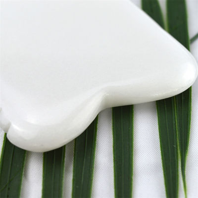 Weiße Jade Gesichts Guasha Haut Erneuerung Natur handgefertigte Heilung Jade Stein Gua Sha Schaben Massagetools für maßgeschneiderte Logo
