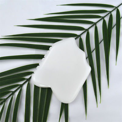 Weiße Jade Gesichts Guasha Haut Erneuerung Natur handgefertigte Heilung Jade Stein Gua Sha Schaben Massagetools für maßgeschneiderte Logo