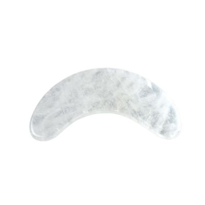 2024 Moon Shape Clear Quarz Gua Sha Scraping Massage Board Guasha Stone Gesichtsmassager für Körpergesundheit und Schönheitspflege