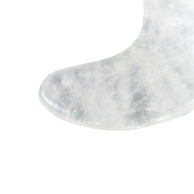 2024 Moon Shape Clear Quarz Gua Sha Scraping Massage Board Guasha Stone Gesichtsmassager für Körpergesundheit und Schönheitspflege