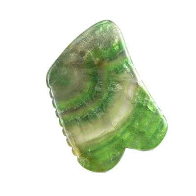 Natürlicher Regenbogen Fluorit Gua Sha Brett für Körper- und Gesichtsmassage Stein Hautpflege Gesichtsschönheit Massagetool