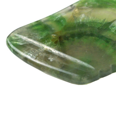 Natürlicher Regenbogen Fluorit Gua Sha Brett für Körper- und Gesichtsmassage Stein Hautpflege Gesichtsschönheit Massagetool
