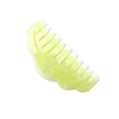 Natürliche Xiuyan Jade Gua Sha Schaben Massage Kamm für die Kopftherapie und Haar Kopfhaut Behandlung Werkzeug