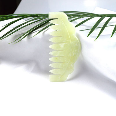 Natürliche Xiuyan Jade Gua Sha Schaben Massage Kamm für die Kopftherapie und Haar Kopfhaut Behandlung Werkzeug