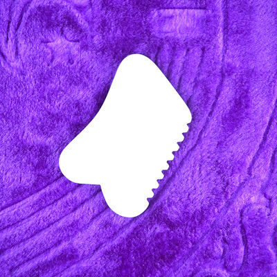 OEM Custom LOGO Weißer Jade Gua Sha Stein Gesichtsmassager Natürlicher Jade Stein Guasha Scraping Massagetool für Gesicht und Körper