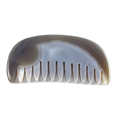Custom Private Label Agate Gua Sha Comb Körpermassager zur Linderung von Stress Kopfhaut Massagetool Funktion Muskelmassage