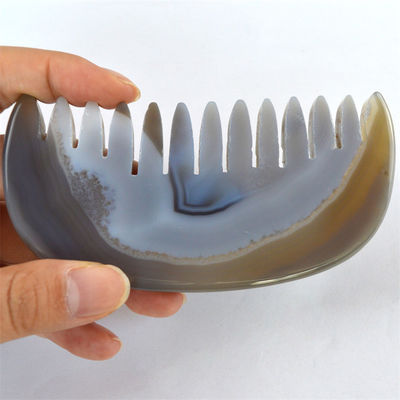 Custom Private Label Agate Gua Sha Comb Körpermassager zur Linderung von Stress Kopfhaut Massagetool Funktion Muskelmassage