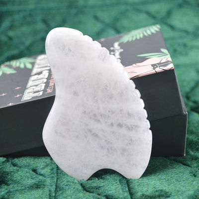 Selbstpflege-Hautwerkzeug Weiß Jade Gua Sha Schrauben Massagebrett für Körpermassager Funktion 2024 Trending Produkt