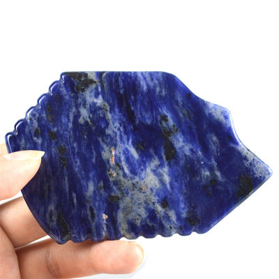Blue Sodalite Gua Sha Board 95*53mm Das ultimative Werkzeug zur Verbesserung der Blutzirkulation und der Gesundheit der Haut