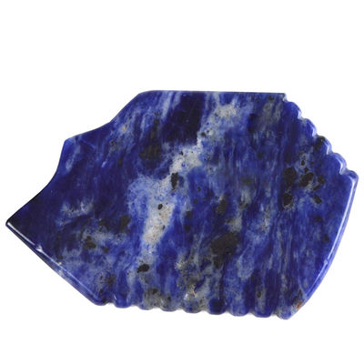 Personalisiertes Logo verfügbard 2024 Blau Sodalite Gua Sha Schrauben Massagebrett für Gesichts- und Körpermassager Spa Stein