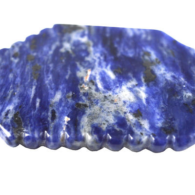Personalisiertes Logo verfügbard 2024 Blau Sodalite Gua Sha Schrauben Massagebrett für Gesichts- und Körpermassager Spa Stein