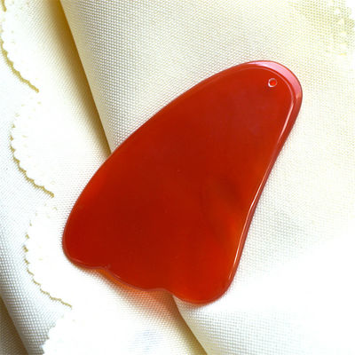 2024 Rotkarnelien Gua Sha Board Die essentielle Gesundheitsversorgung Agat Guasha Stein für Gesichtsmassage und Gesichtspflege