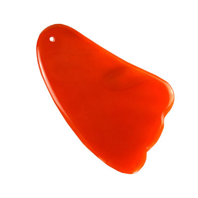 2024 Natual Carnelian Gua Sha Scraping Massage Board Rot Agate Guasha Gesichts-Körpermassager für den ganzen Körper Kristall-Spa-Tool