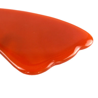 2024 Natual Carnelian Gua Sha Scraping Massage Board Rot Agate Guasha Gesichts-Körpermassager für den ganzen Körper Kristall-Spa-Tool