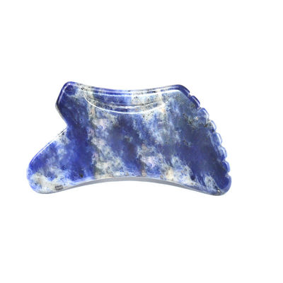 Blue Sodalite Stone Gua Sha Body Scraping Massage Tool Handgesteuerte Steuerungsfunktion für Gesicht und Körper Natürliche Schönheitsgeschenk