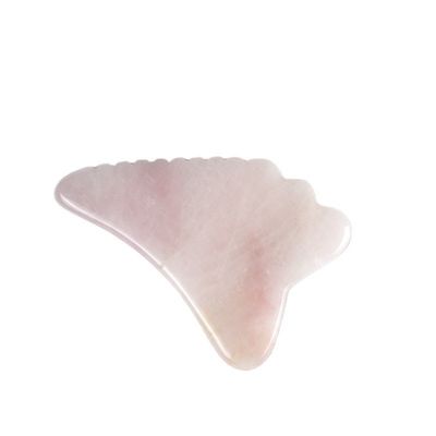 2024 Flügelform Rose Quarz Gua Sha Schablone Rosa Kristall Guasha Gesichts-Körpermassager Spa-Werkzeug für Massagetools