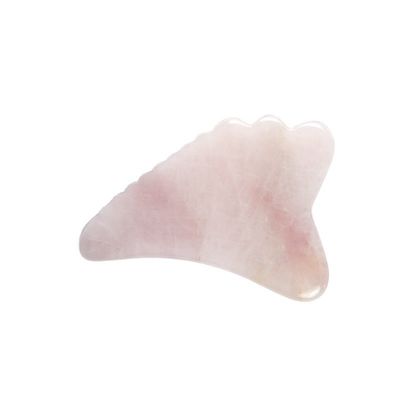 2024 Flügelform Rose Quarz Gua Sha Schablone Rosa Kristall Guasha Gesichts-Körpermassager Spa-Werkzeug für Massagetools