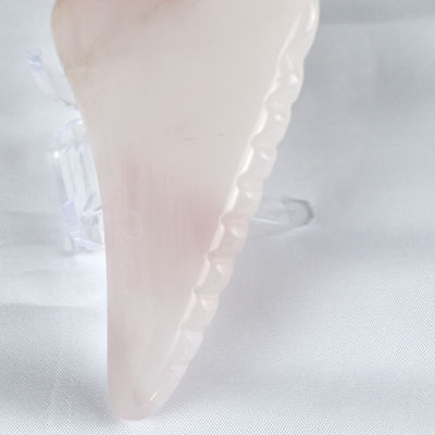 2024 Flügelform Rose Quarz Gua Sha Schablone Rosa Kristall Guasha Gesichts-Körpermassager Spa-Werkzeug für Massagetools
