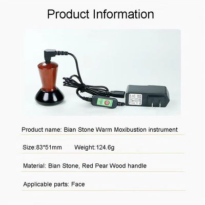 Red Pear Holz Mini Bian Stein Auge Gesicht Gua Sha Massager tragbares Massagegürtel für natürliche heiße Steine elektrische Guasha-Maschine