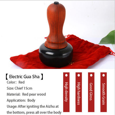 Elektrische Gua Sha Cupping Massage Therapie mit heißen Steinen zur Entspannung der Muskeln Hautkratzen und Moxibustion Behandlung am Körper