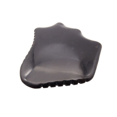 Natürliches Schwarzes Obsidian Gua Sha Brett für Gesichtsrückenmassage Entspannungstherapie Guasha Werkzeug Hautpflege Kratzen